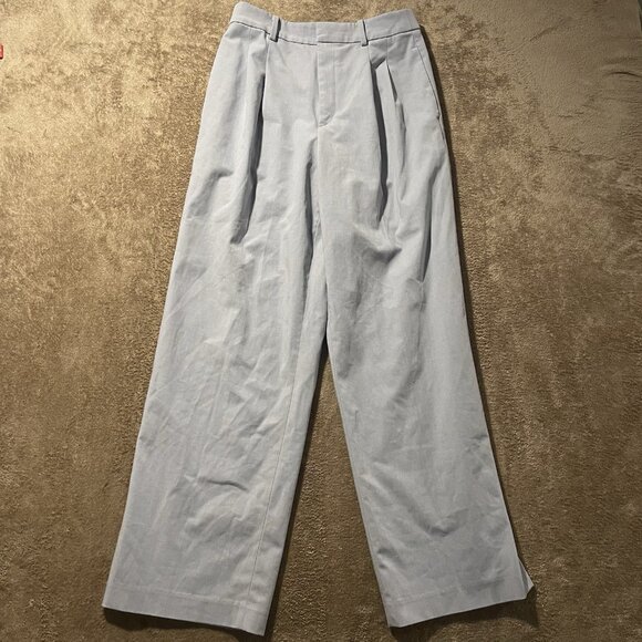 Uniqlo Pants Womens Small Light Blue Wide Leg Trousers High Rise Modest Casual - Picture 1 of 6